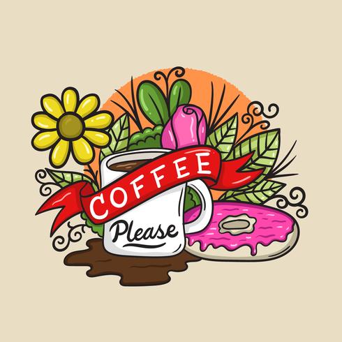 Coffee Please Mug Vector 