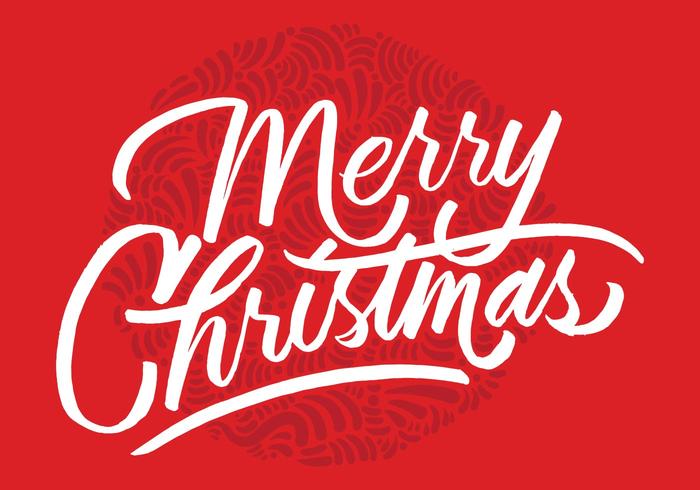 Merry Christmas Brush Script Vector