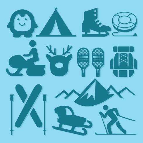 Free Winter Sport and Winter Activity Icons Vector