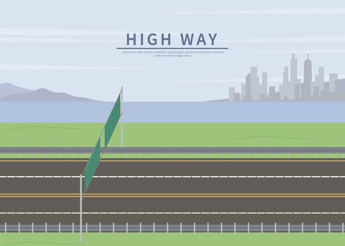 Free Highway Side Illustration vector