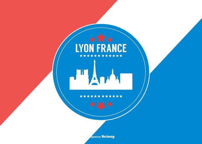 Ilustración de fondo de Lyon Francia vector