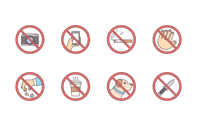 Prohibited Signs vector