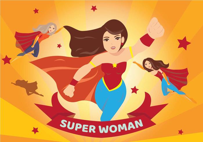 Superwoman Badge Background vector