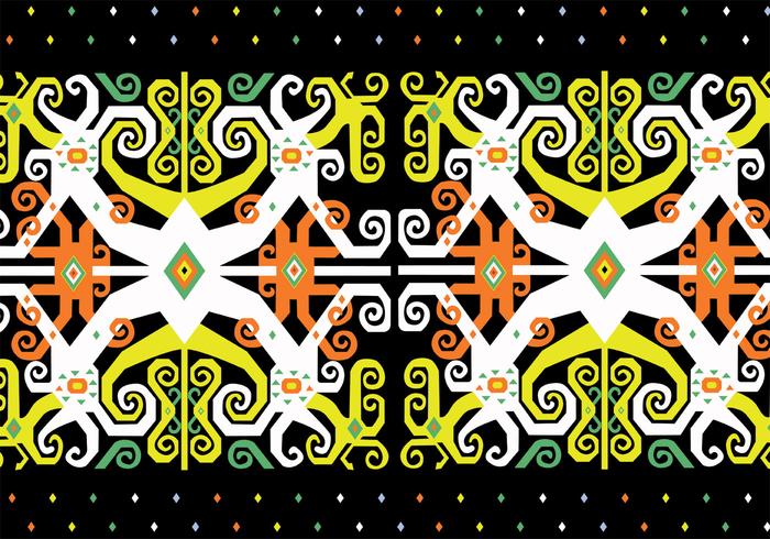 Dayak Pattern Design vector