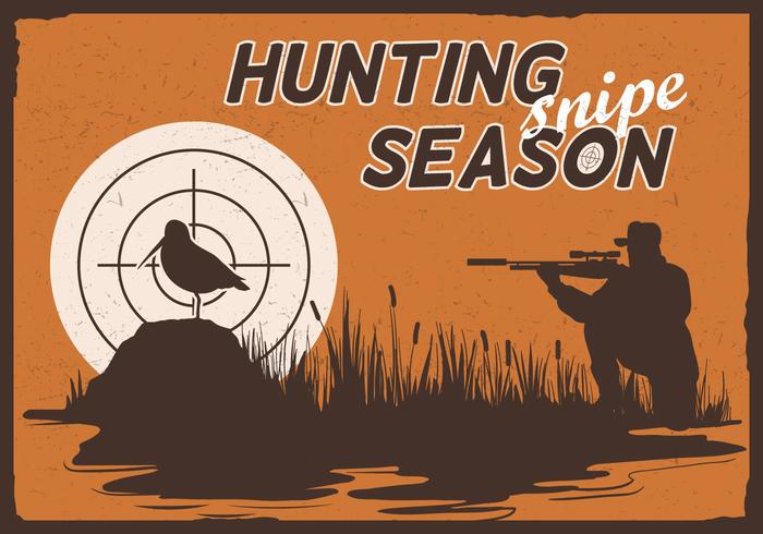 temporada de caza snipe vector