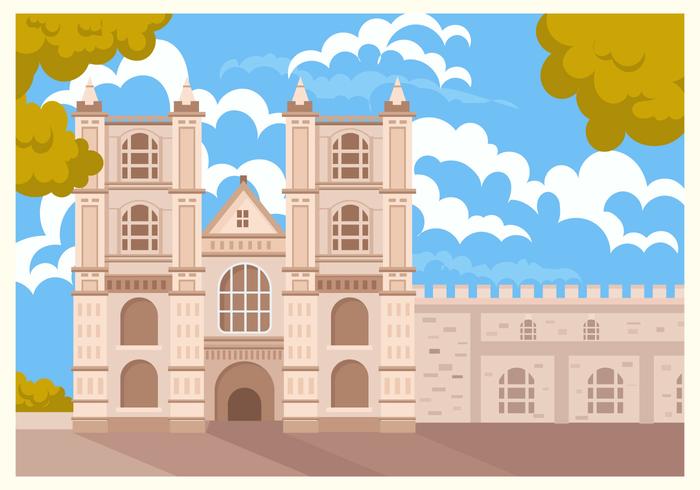 Paisaje de la Abadía de Westminster vector