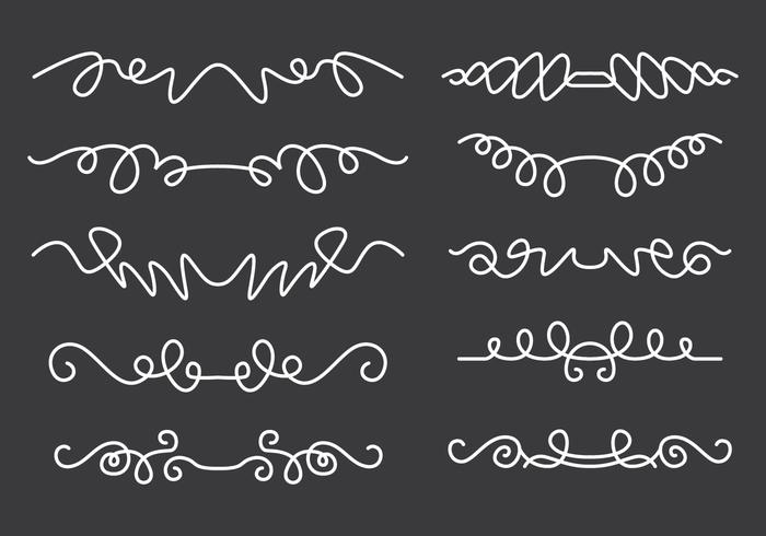 Conjunto de línea Squiggle vector