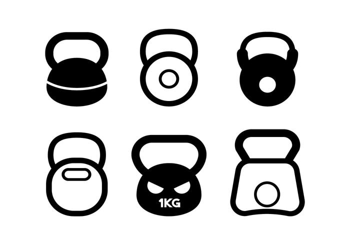 Kettle bell vector set