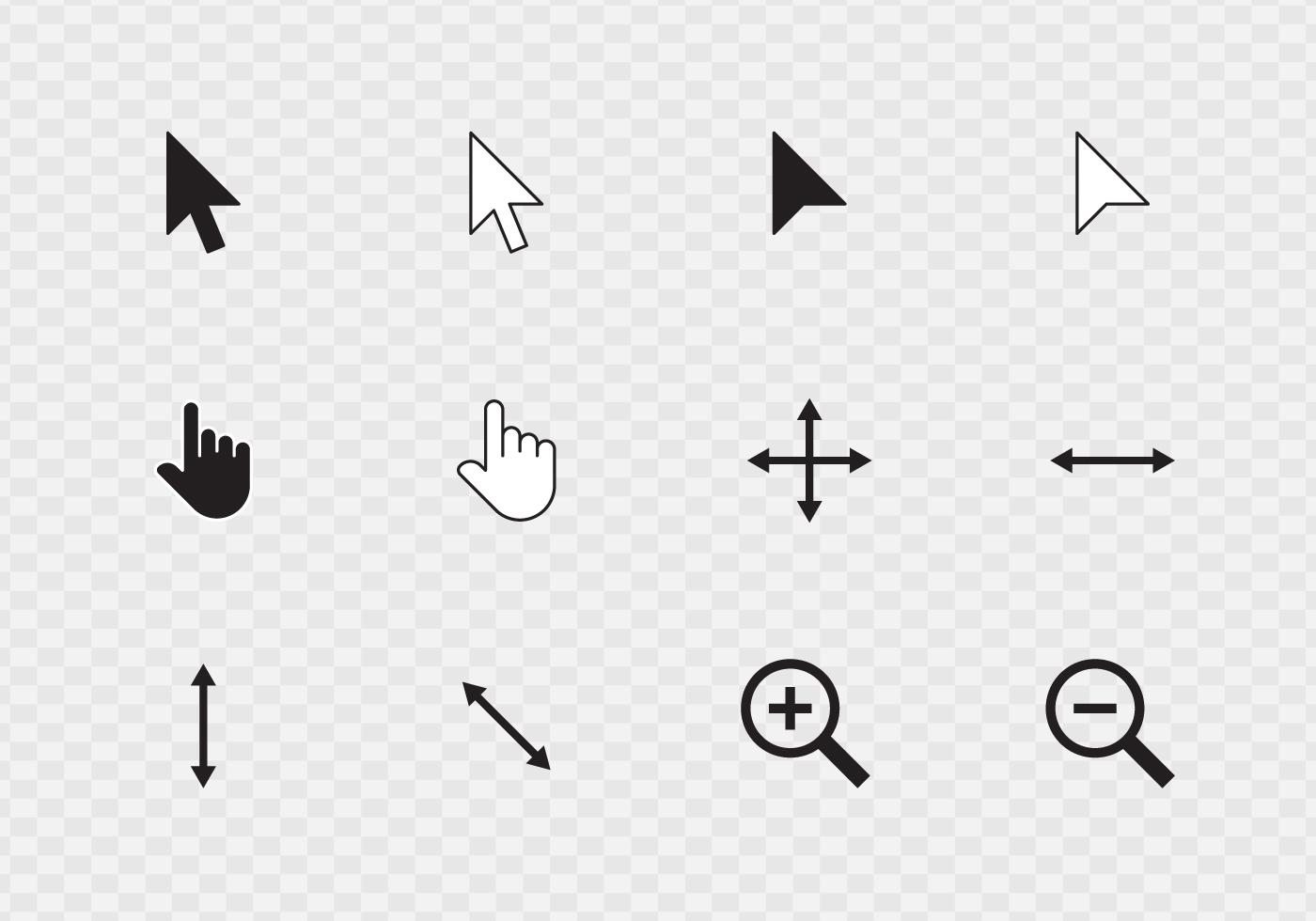 Cursor Icon Set 164926 Vector Art at Vecteezy