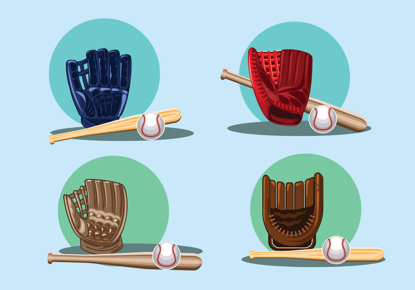 Download Set of Baseball Glove with Ball Icon 164977 - Download ...