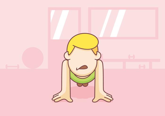 Push Up Vector Ilustration