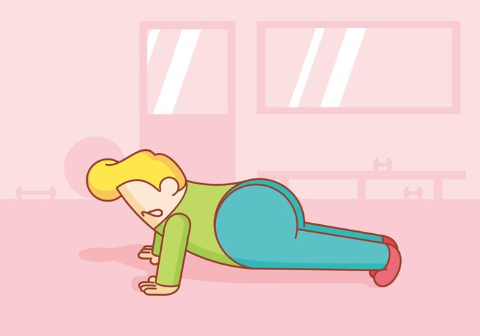 Push Up Vector Ilustration