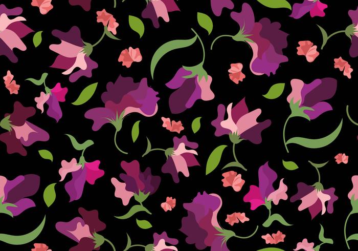 Sweet Pea Flower Background Template vector