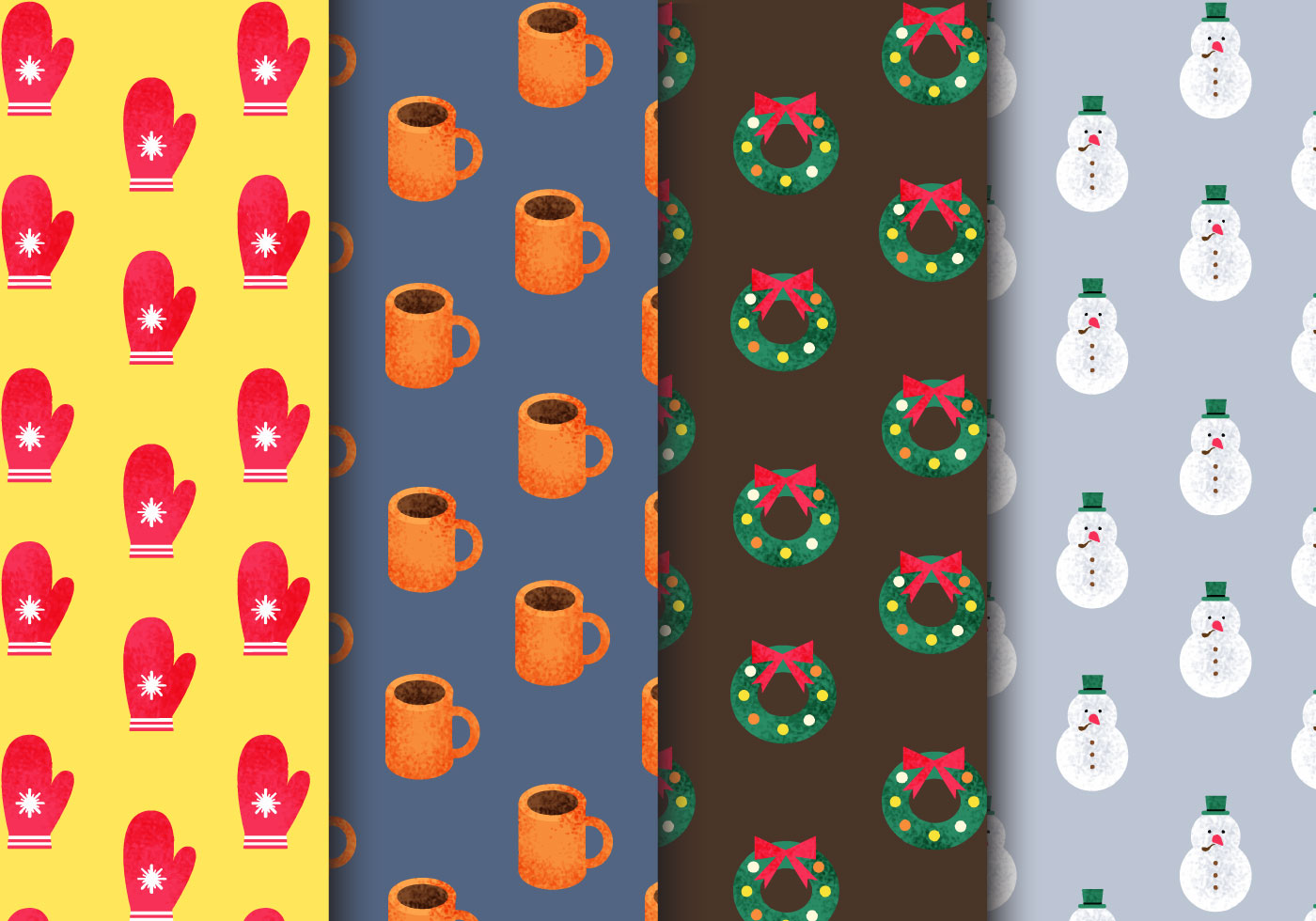 Download Free Seamless Christmas Patterns 165105 Vector Art at Vecteezy