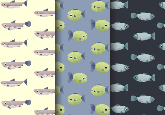 Free Seamless Fish Patterns vector