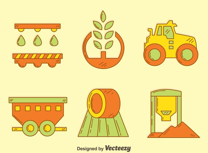 Hand Drawn Farming Element Vector