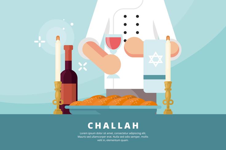 Ilustración de Challah vector