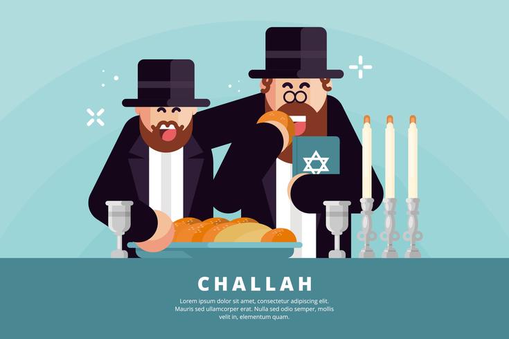 Ilustración de Challah vector