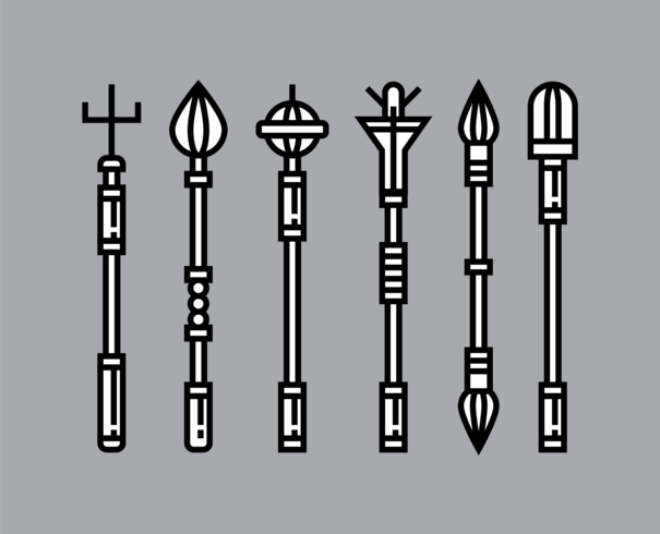 Sceptre Icons vector