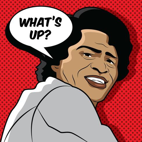 Retrato del vector de James Brown