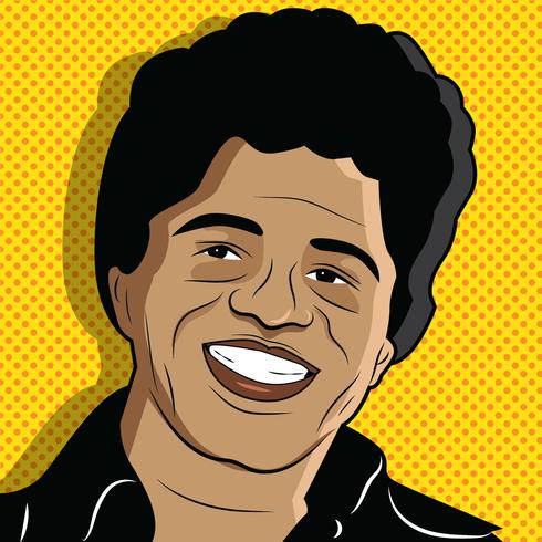 Retrato del vector de James Brown