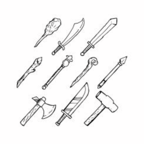 Free Sketch Games Weapon Icon Vector