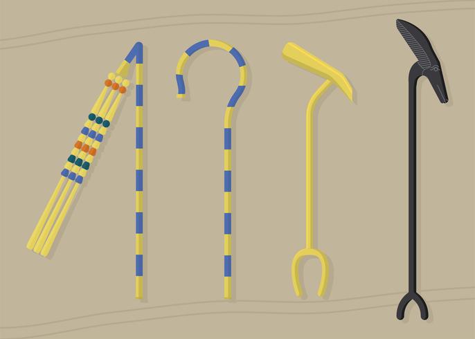 Sceptre of Egypt Era Set Vector