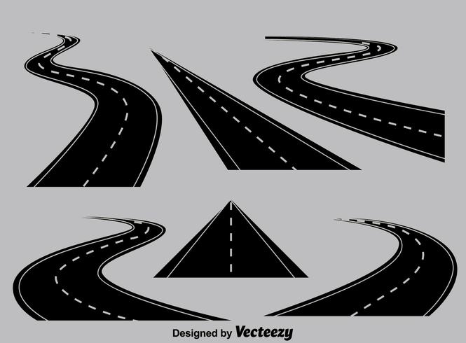 vector de colección de carretera de perspectiva