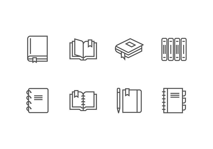 Libro set vector icon