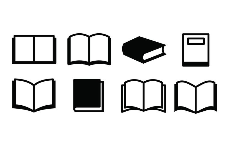 Conjunto de iconos de libro vector