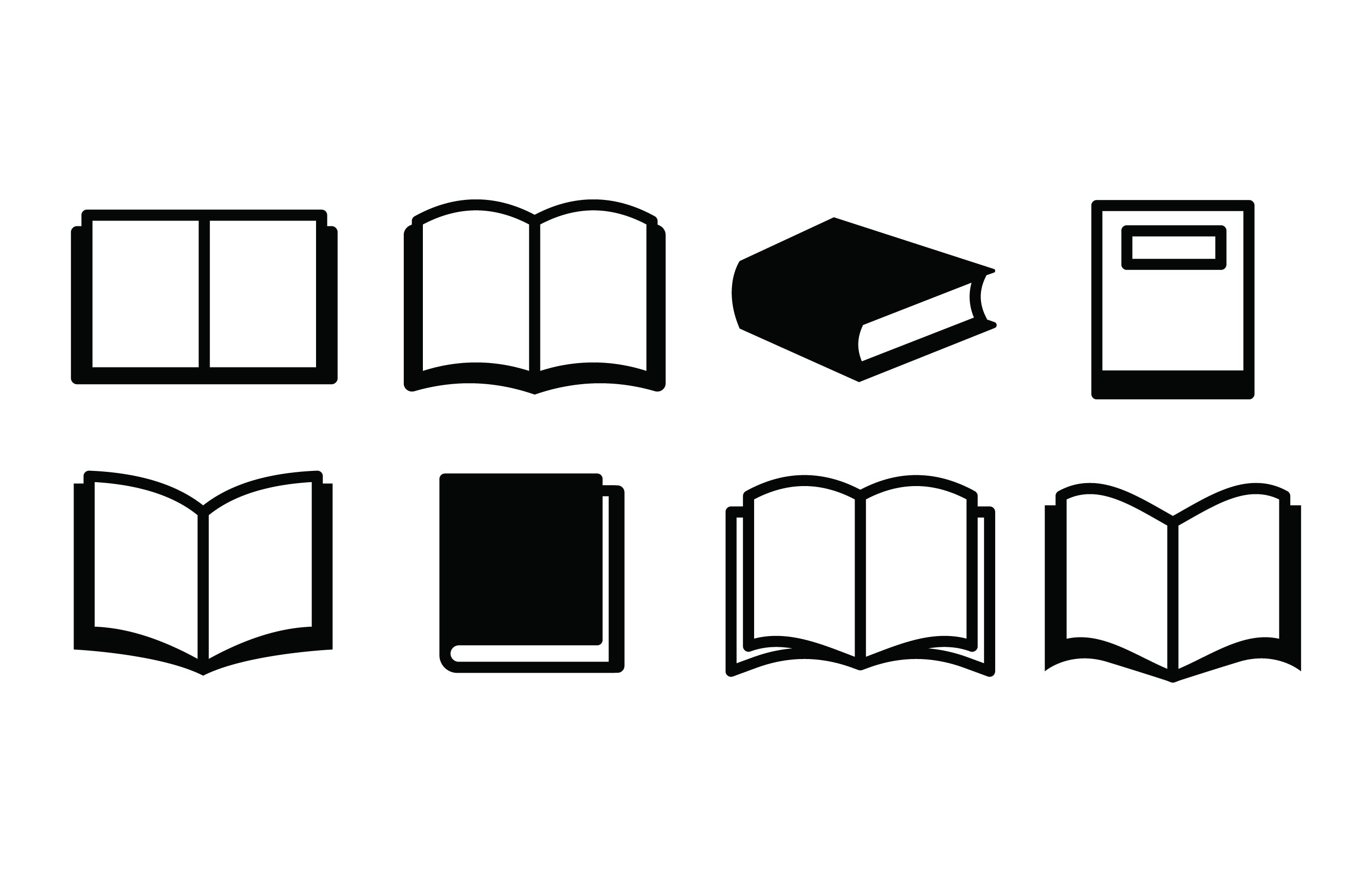 Download Book Icon Set 165277 Vector Art at Vecteezy