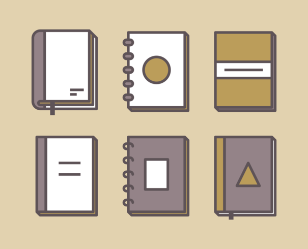 Conjunto de iconos de libros vector