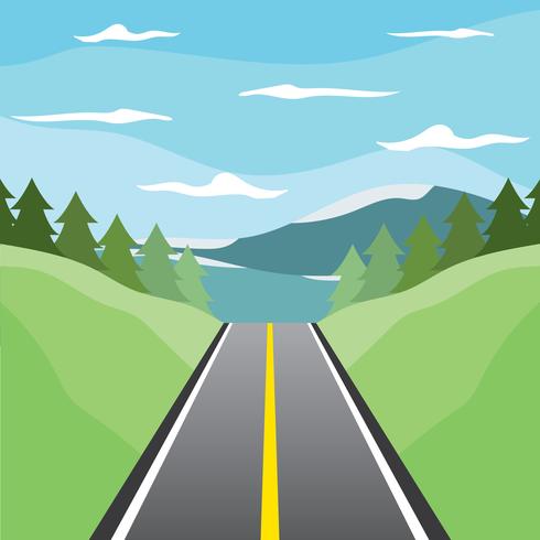 Highway to the Lake Vector 165293 Vector Art at Vecteezy