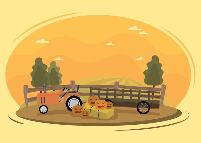 Free Hayride Illustration vector