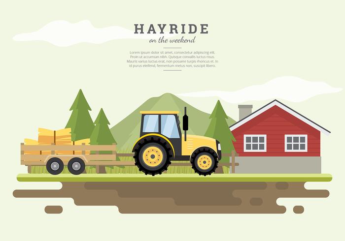 Vector libre de la casa de la granja de Hayride