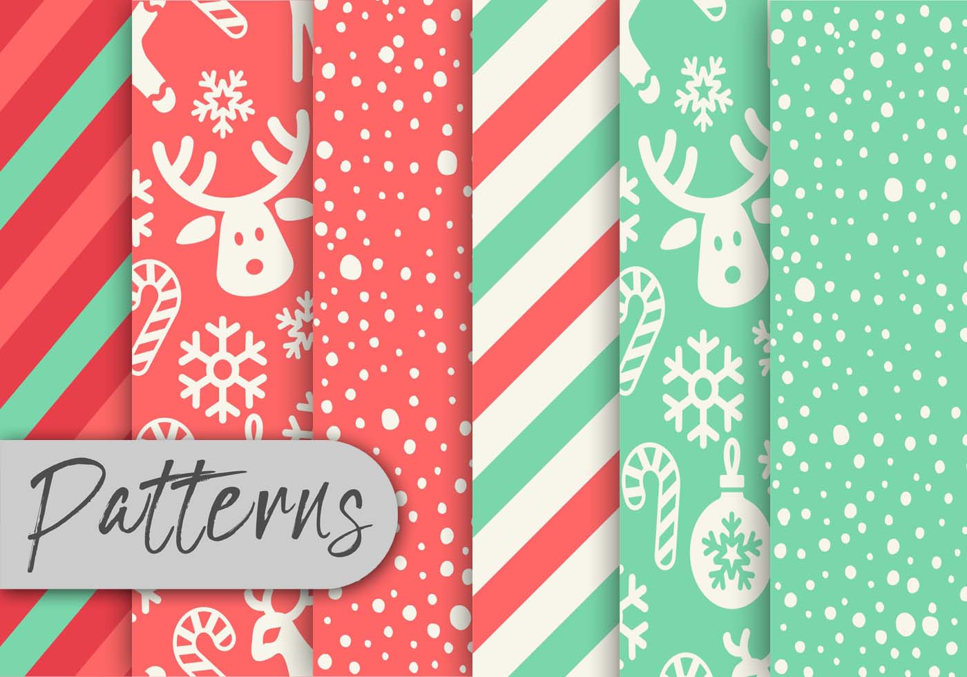 Download Fun Christmas Pattern Set - Download Free Vectors, Clipart ...