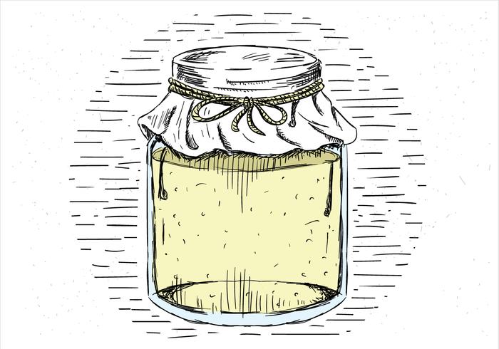 Free Hand Drawn Vector Jar 