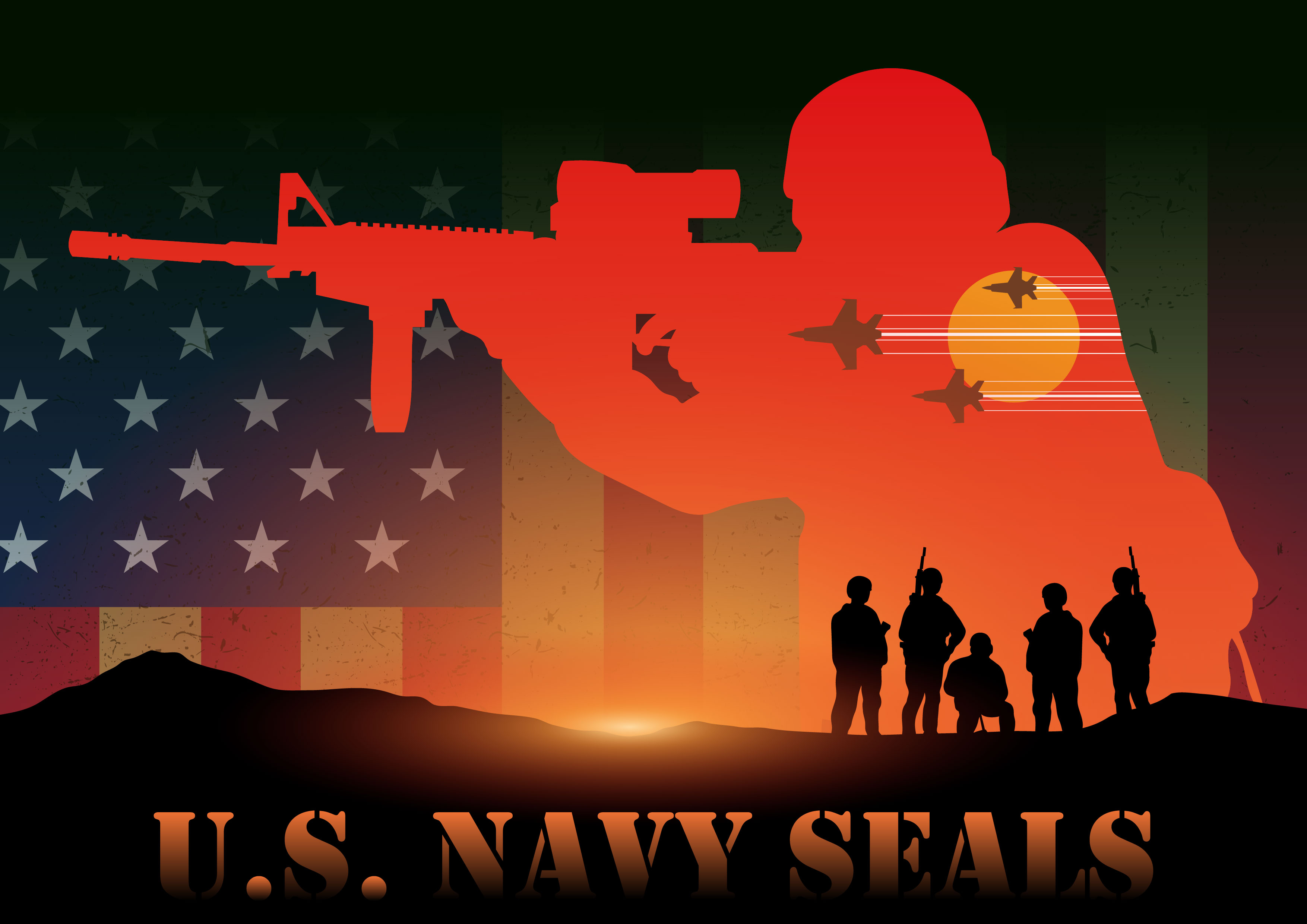 United States Navy Seals 165384 Vector Art at Vecteezy