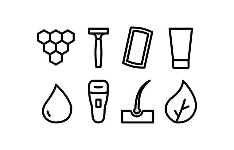 Waxing Icon Pack vector