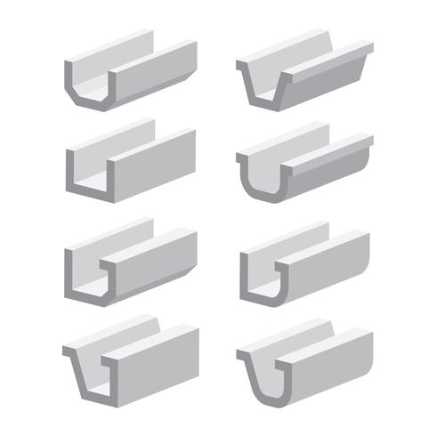 Gutters 3D Style vector
