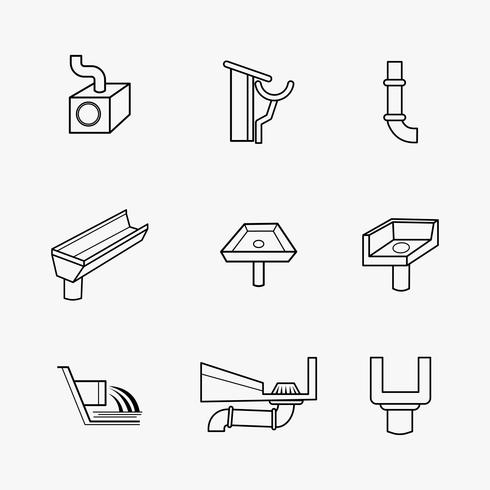 Gutter Icons Vector