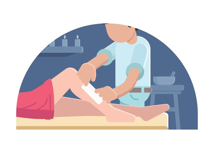 Woman Doing Waxing Illustration vector