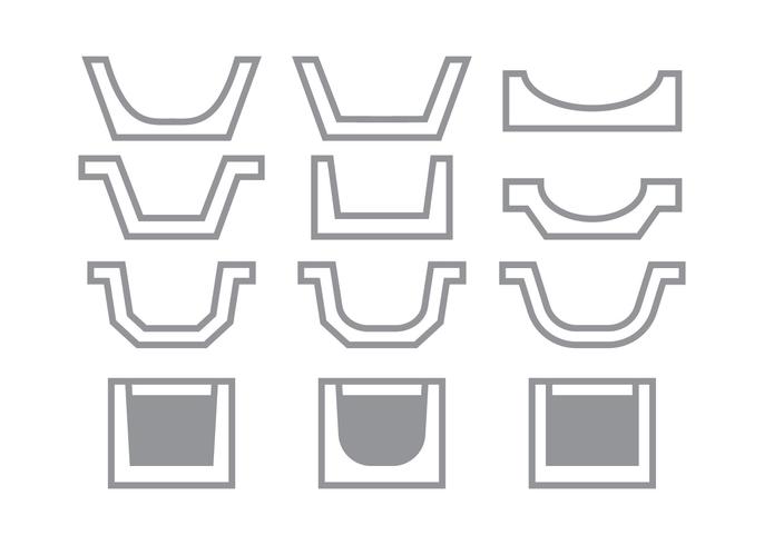 Gutter Icons Vector Collection