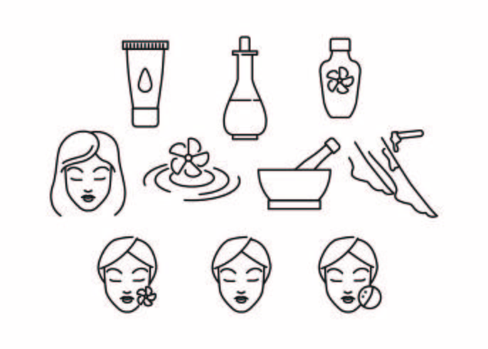 Free Beauty Line Icon Vector