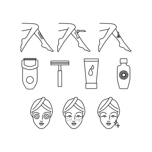 Skin Care Line Icon Vector