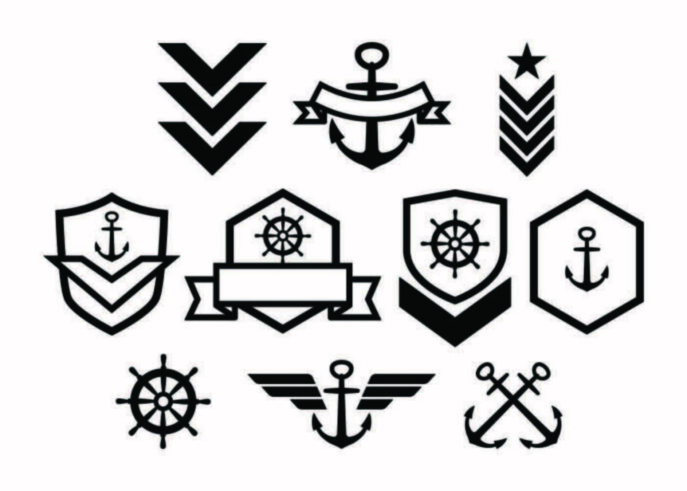 Free Army Badge Collection Vector