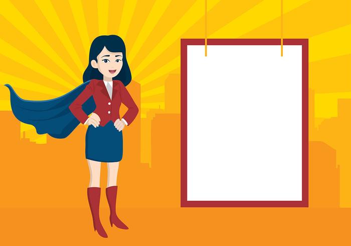 Superwoman Employee Free Vector