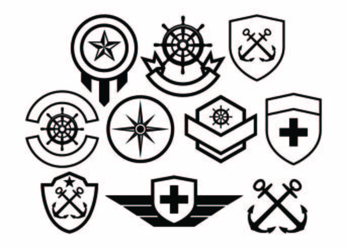 Free Army Badge Collection Vector