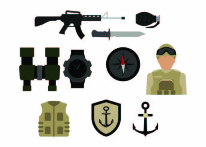 Vector de icono colorido de ejército libre