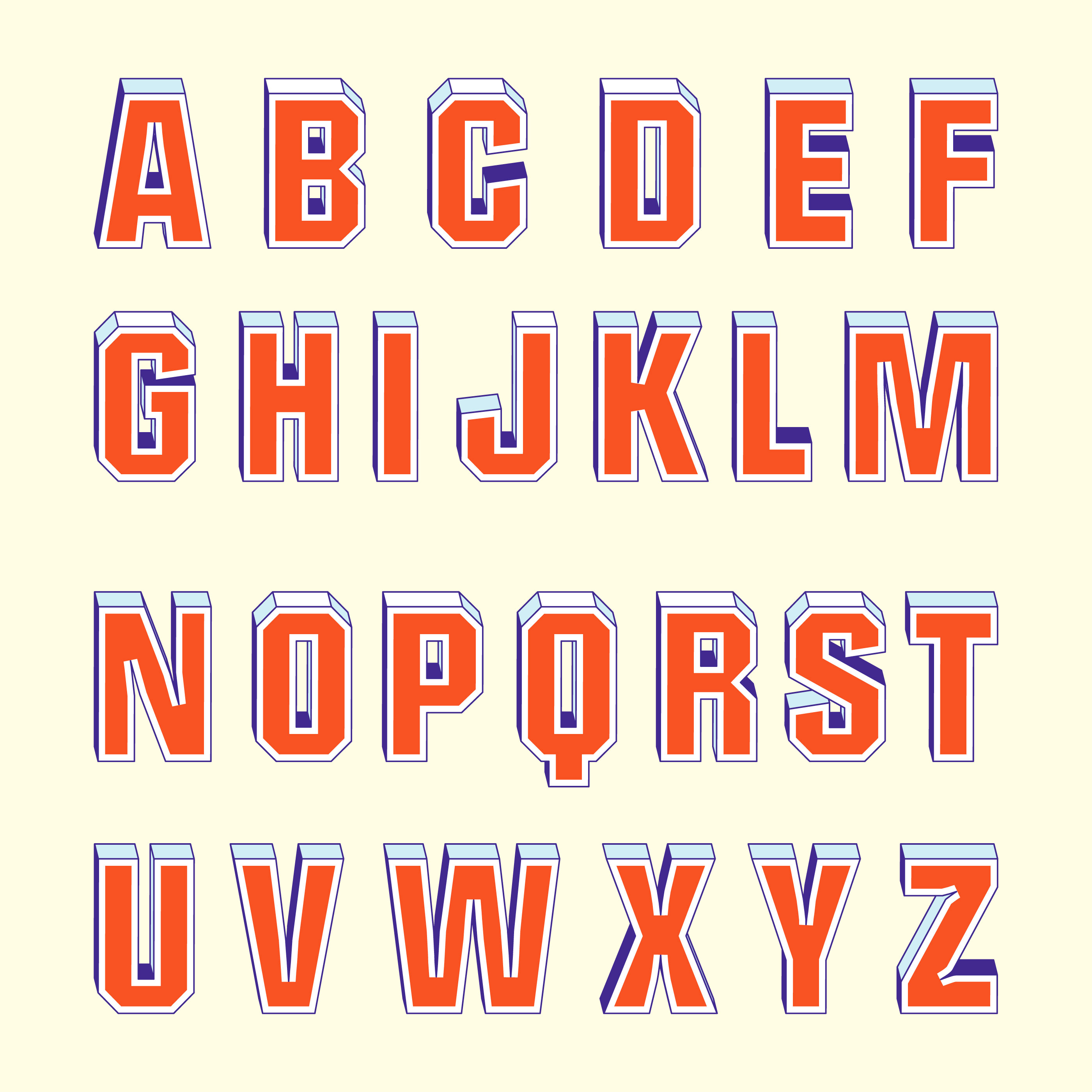 3D Fonts  Retro Vector  165529 Download Free Vectors  